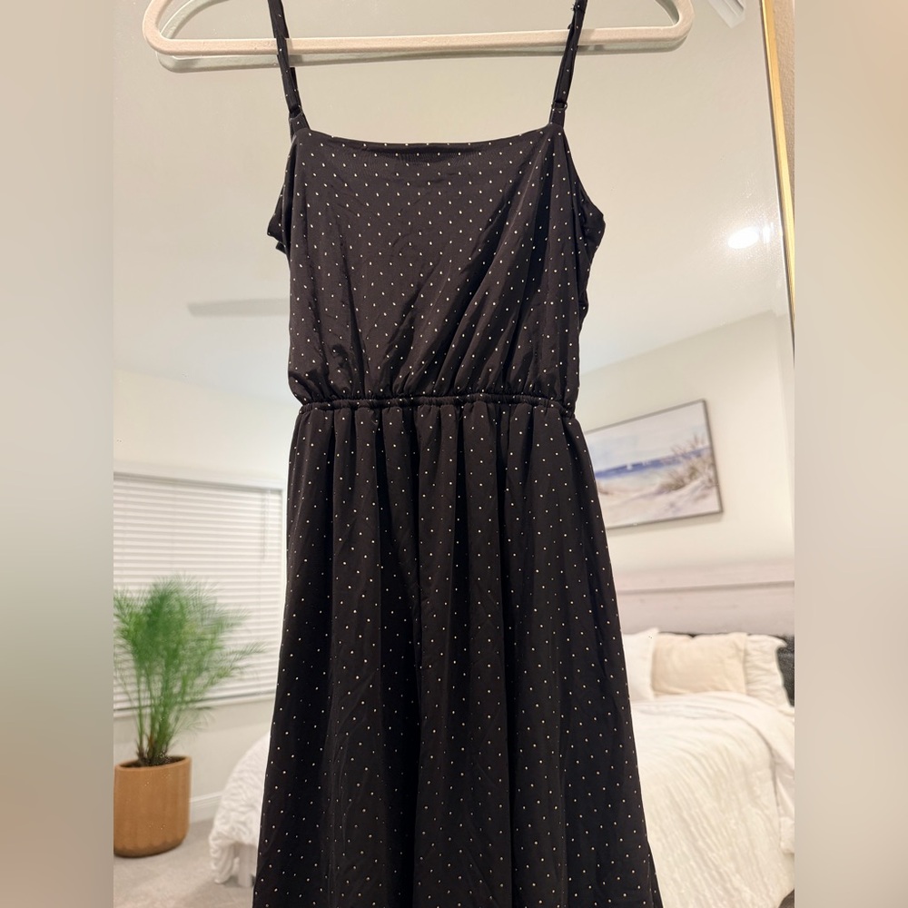 Forever 21 Black dress with dots  S - Picture 3 of 5